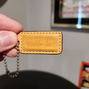 Coach Camel Leather Hangtag